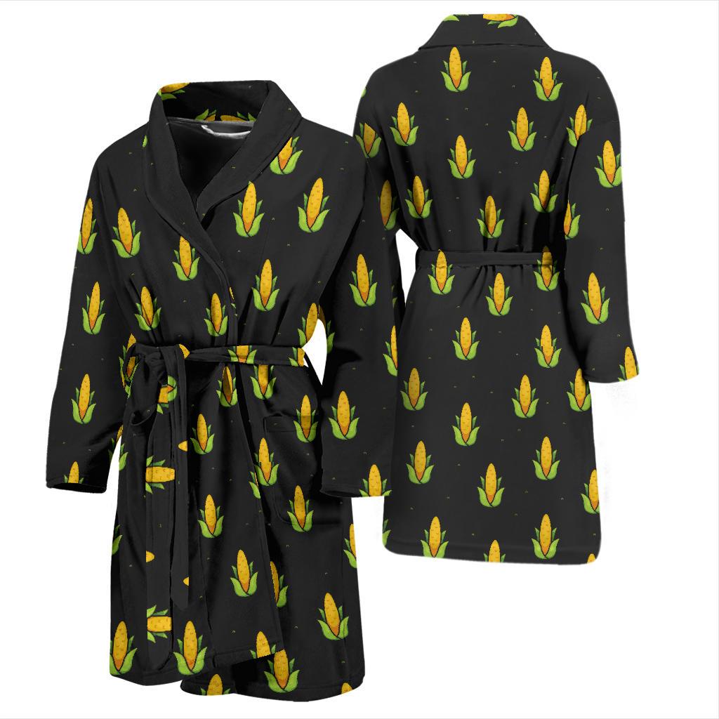 Corn Pattern Print Design 04 Men Bathrobe-JORJUNE.COM
