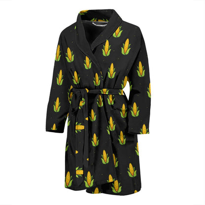 Corn Pattern Print Design 04 Men Bathrobe-JORJUNE.COM