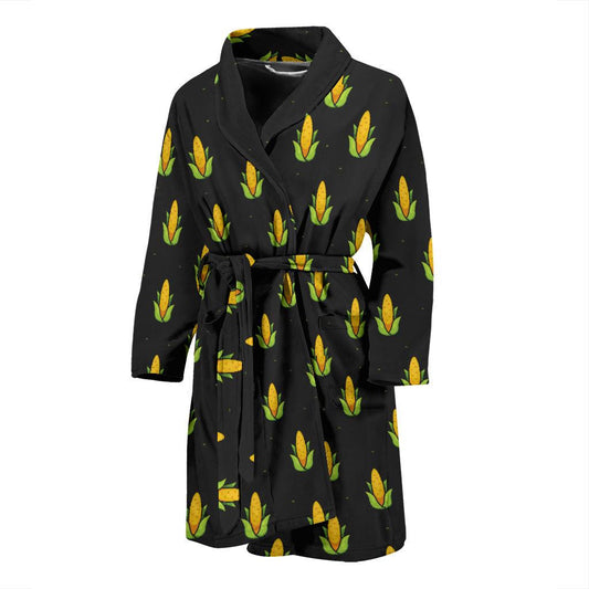 Corn Pattern Print Design 04 Men Bathrobe-JORJUNE.COM