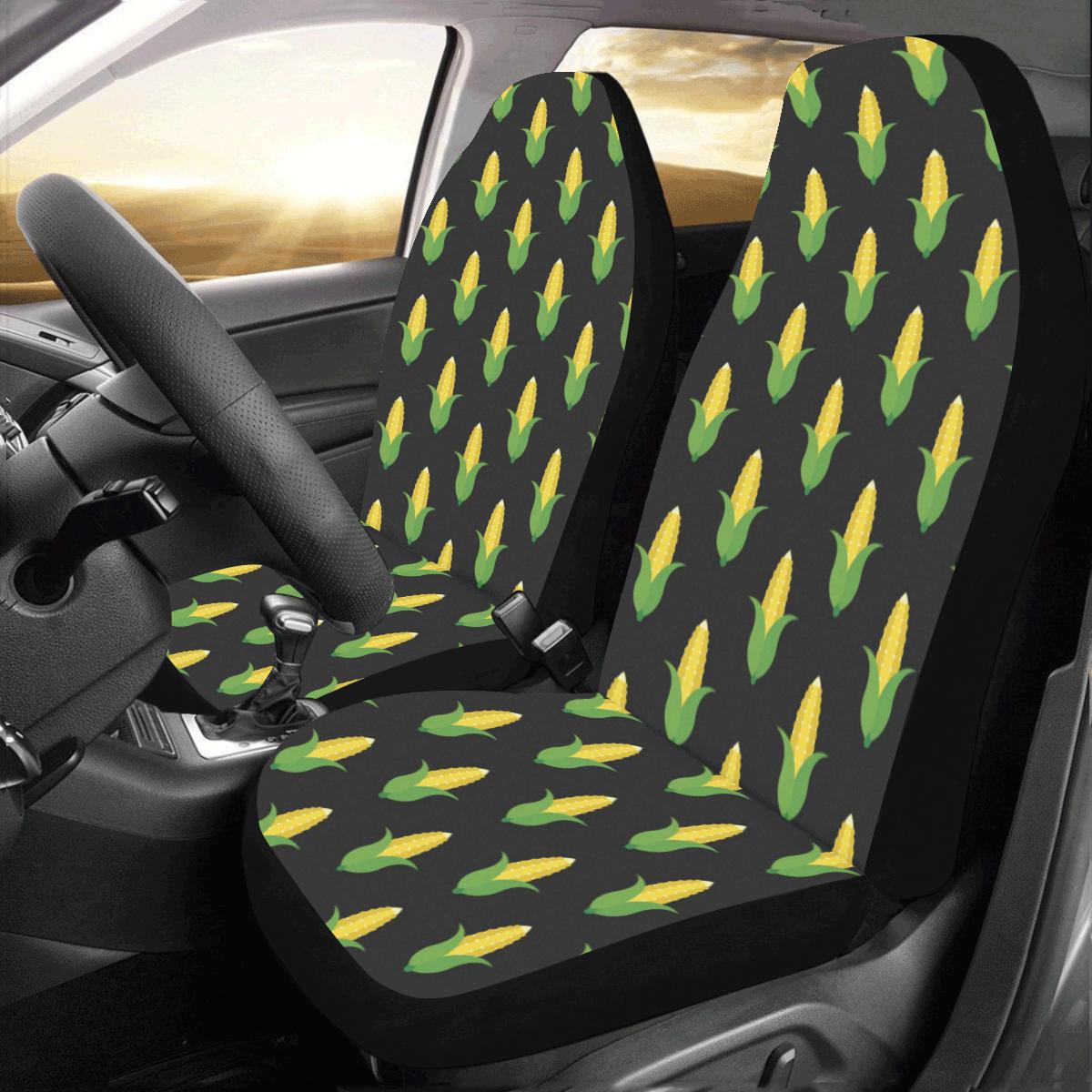 Corn Pattern Print Design 05 Car Seat Covers (Set of 2)-JORJUNE.COM