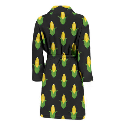Corn Pattern Print Design 05 Men Bathrobe-JORJUNE.COM