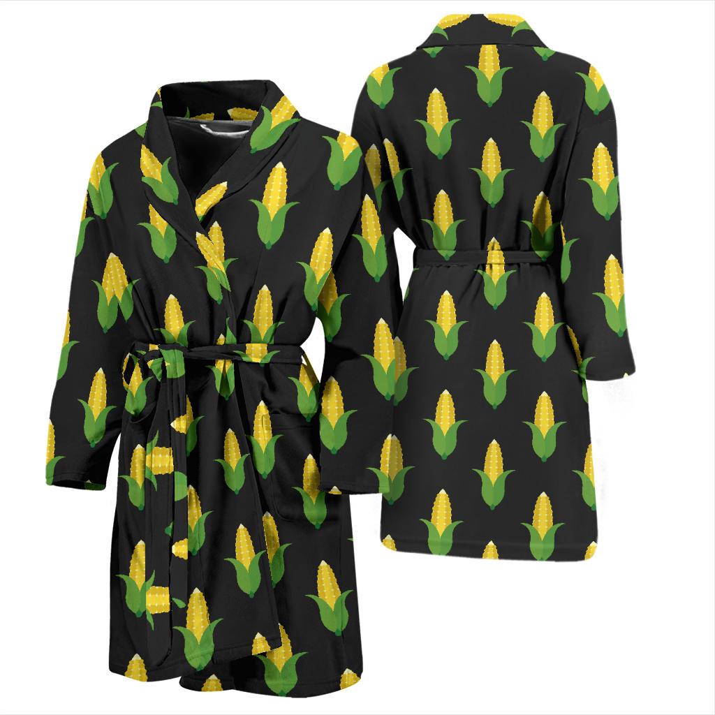 Corn Pattern Print Design 05 Men Bathrobe-JORJUNE.COM