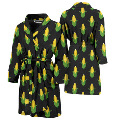 Corn Pattern Print Design 05 Men Bathrobe-JORJUNE.COM
