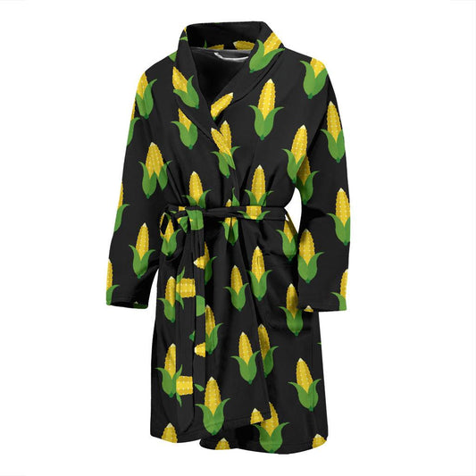 Corn Pattern Print Design 05 Men Bathrobe-JORJUNE.COM