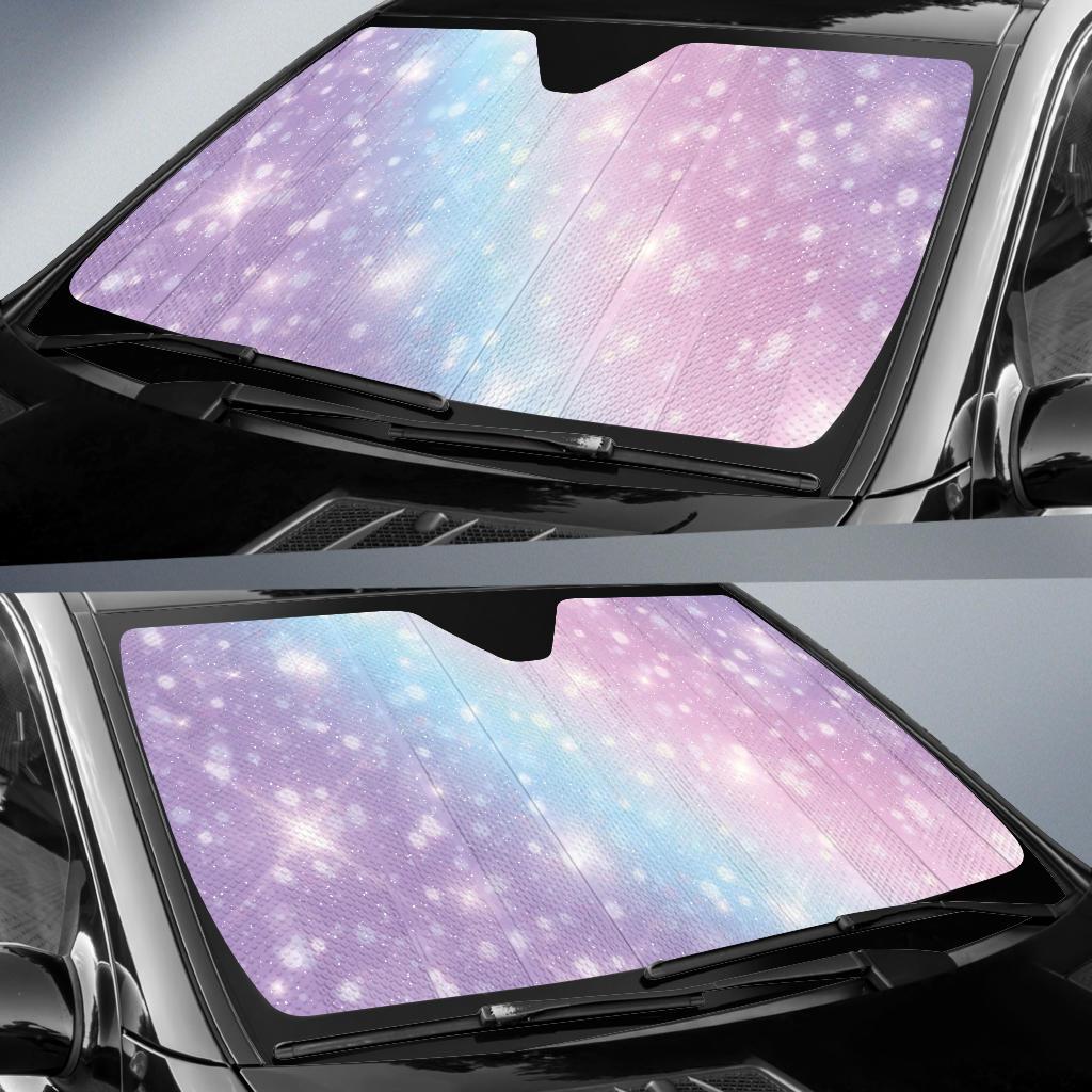 Cosmic Pastel Pattern Print Design 02 Car Sun Shade-JORJUNE.COM
