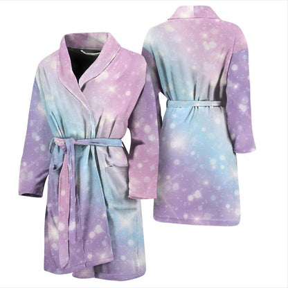 Cosmic Pastel Pattern Print Design 02 Men Bathrobe-JORJUNE.COM