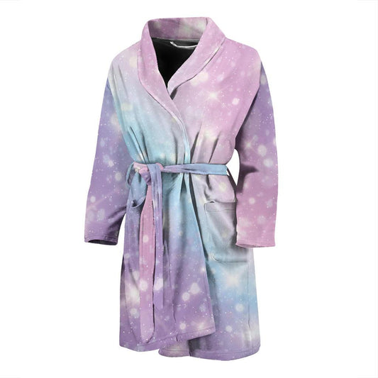 Cosmic Pastel Pattern Print Design 02 Men Bathrobe-JORJUNE.COM