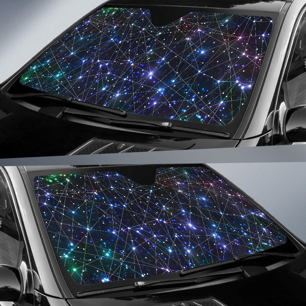 Cosmic Pattern Print Design 01 Car Sun Shade-JORJUNE.COM