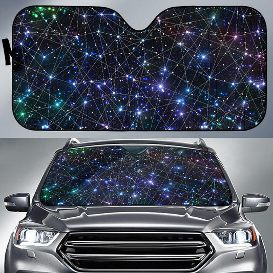 Cosmic Pattern Print Design 01 Car Sun Shade-JORJUNE.COM