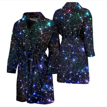 Cosmic Pattern Print Design 01 Men Bathrobe-JORJUNE.COM