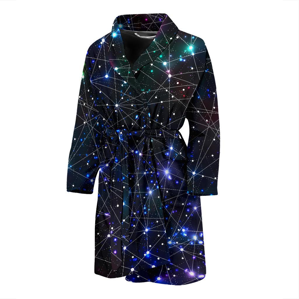 Cosmic Pattern Print Design 01 Men Bathrobe-JORJUNE.COM