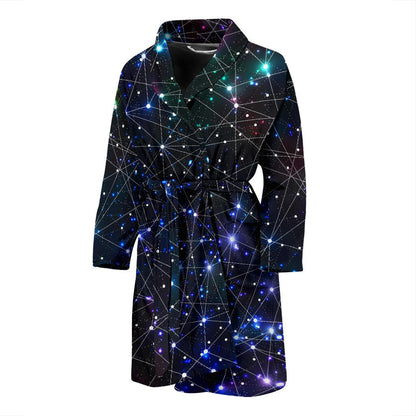 Cosmic Pattern Print Design 01 Men Bathrobe-JORJUNE.COM
