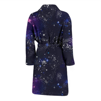 Cosmic Pattern Print Design 03 Men Bathrobe-JORJUNE.COM