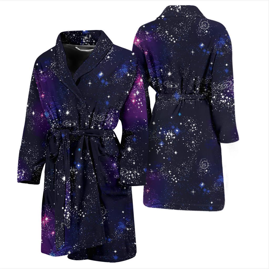 Cosmic Pattern Print Design 03 Men Bathrobe-JORJUNE.COM