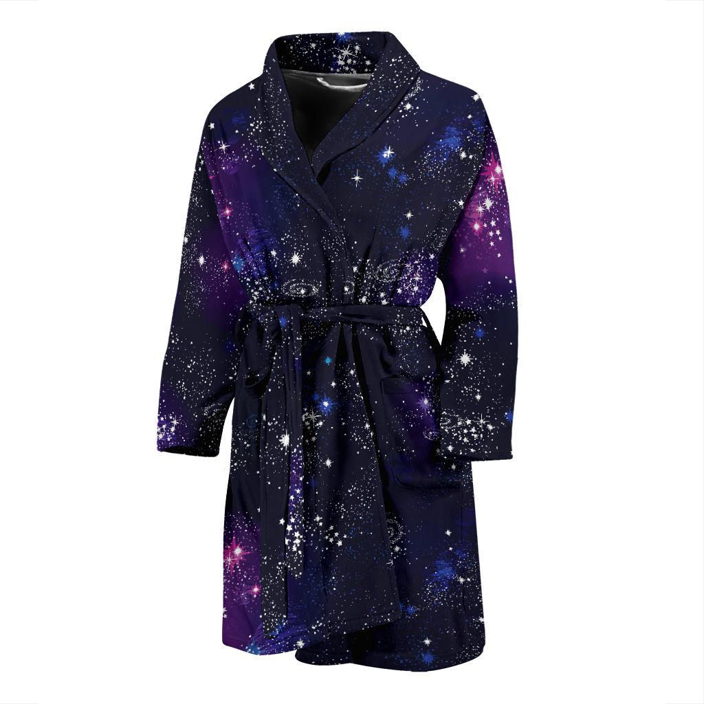 Cosmic Pattern Print Design 03 Men Bathrobe-JORJUNE.COM