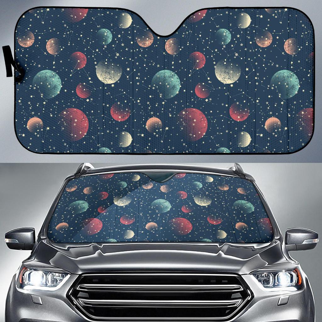 Cosmic Pattern Print Design 04 Car Sun Shade-JORJUNE.COM