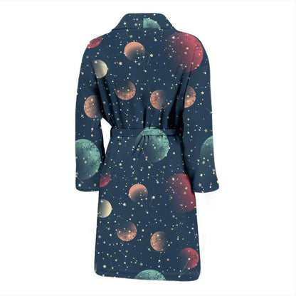 Cosmic Pattern Print Design 04 Men Bathrobe-JORJUNE.COM