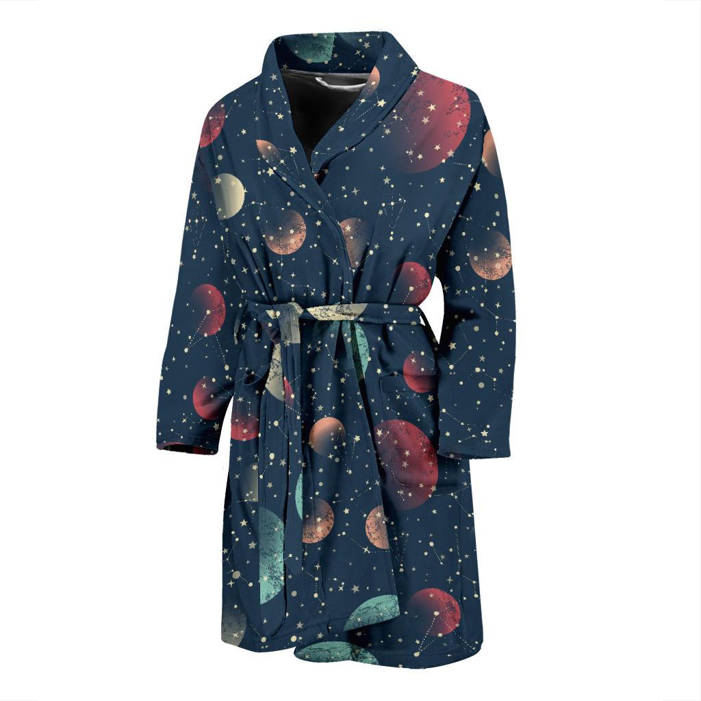 Cosmic Pattern Print Design 04 Men Bathrobe-JORJUNE.COM
