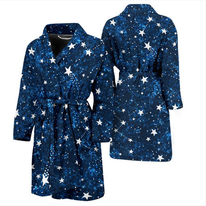 Cosmic Pattern Print Design 05 Men Bathrobe-JORJUNE.COM