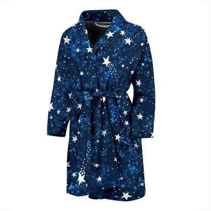 Cosmic Pattern Print Design 05 Men Bathrobe-JORJUNE.COM