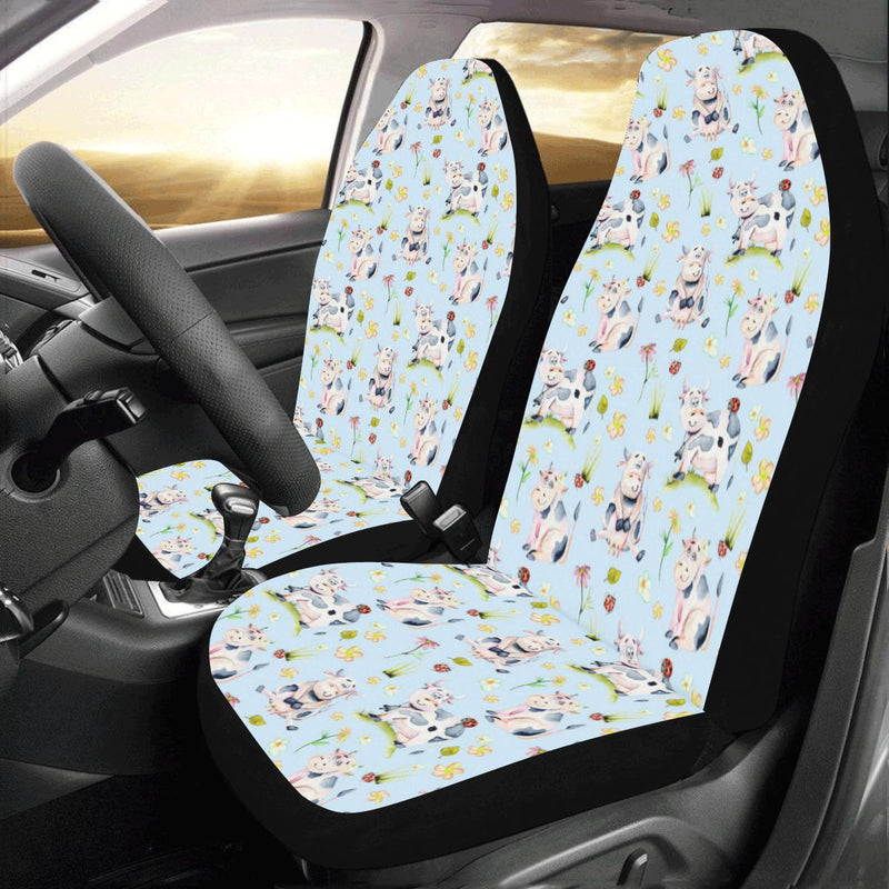 Cow Happy Pattern Print Design 05 Car Seat Covers (Set of 2)-JORJUNE.COM