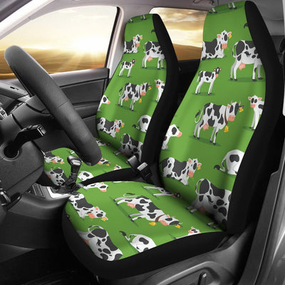 Cow Happy Print Pattern Universal Fit Car Seat Covers