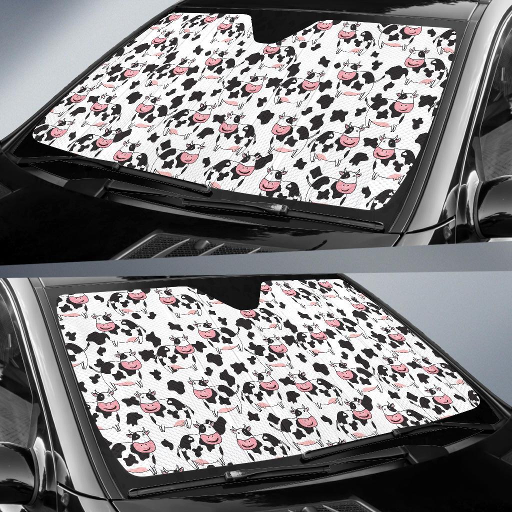 Cow Pattern Print Design 02 Car Sun Shade-JORJUNE.COM