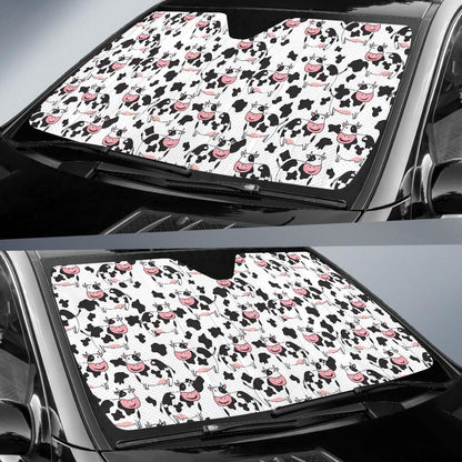 Cow Pattern Print Design 02 Car Sun Shade-JORJUNE.COM