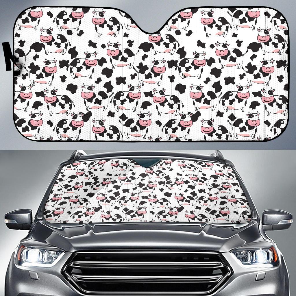 Cow Pattern Print Design 02 Car Sun Shade-JORJUNE.COM