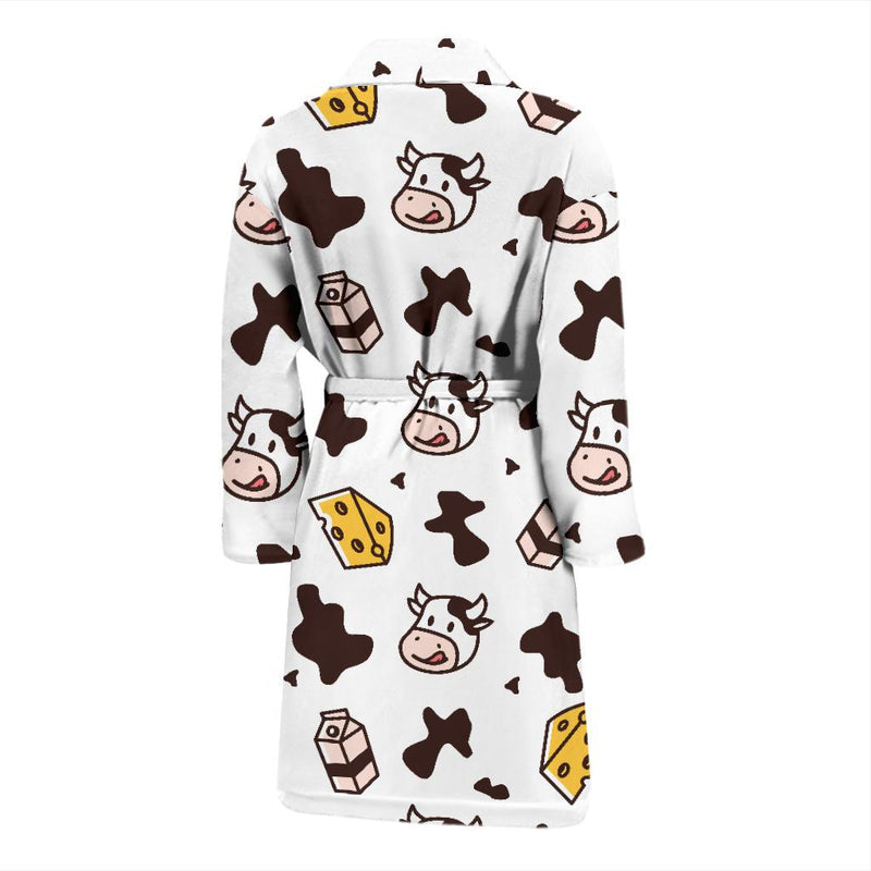 Cow Pattern Print Design 06 Men Bathrobe-JORJUNE.COM