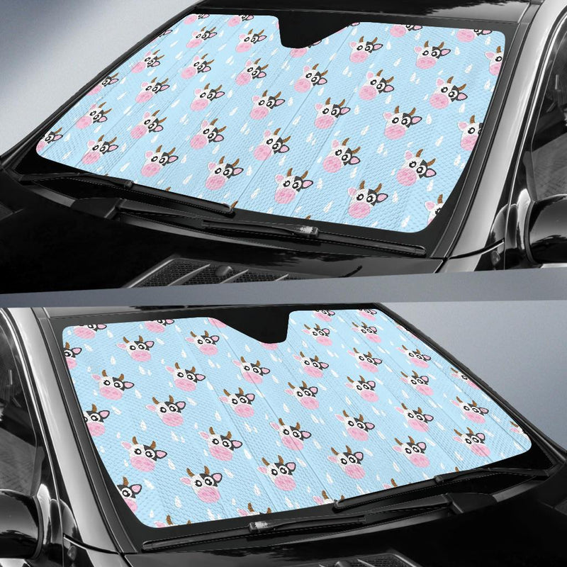 Cow Pattern Print Design 07 Car Sun Shade-JORJUNE.COM