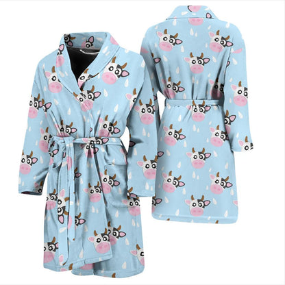 Cow Pattern Print Design 07 Men Bathrobe-JORJUNE.COM