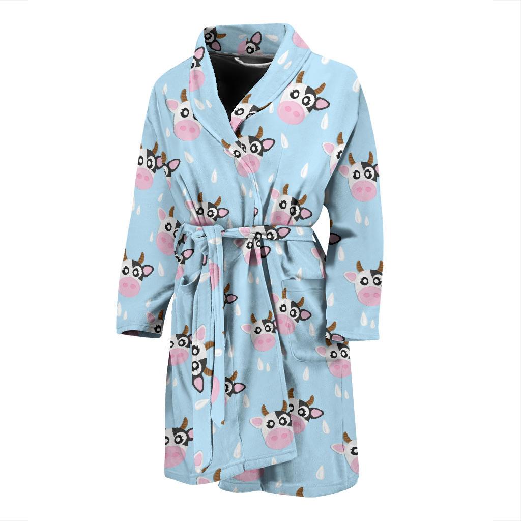 Cow Pattern Print Design 07 Men Bathrobe-JORJUNE.COM