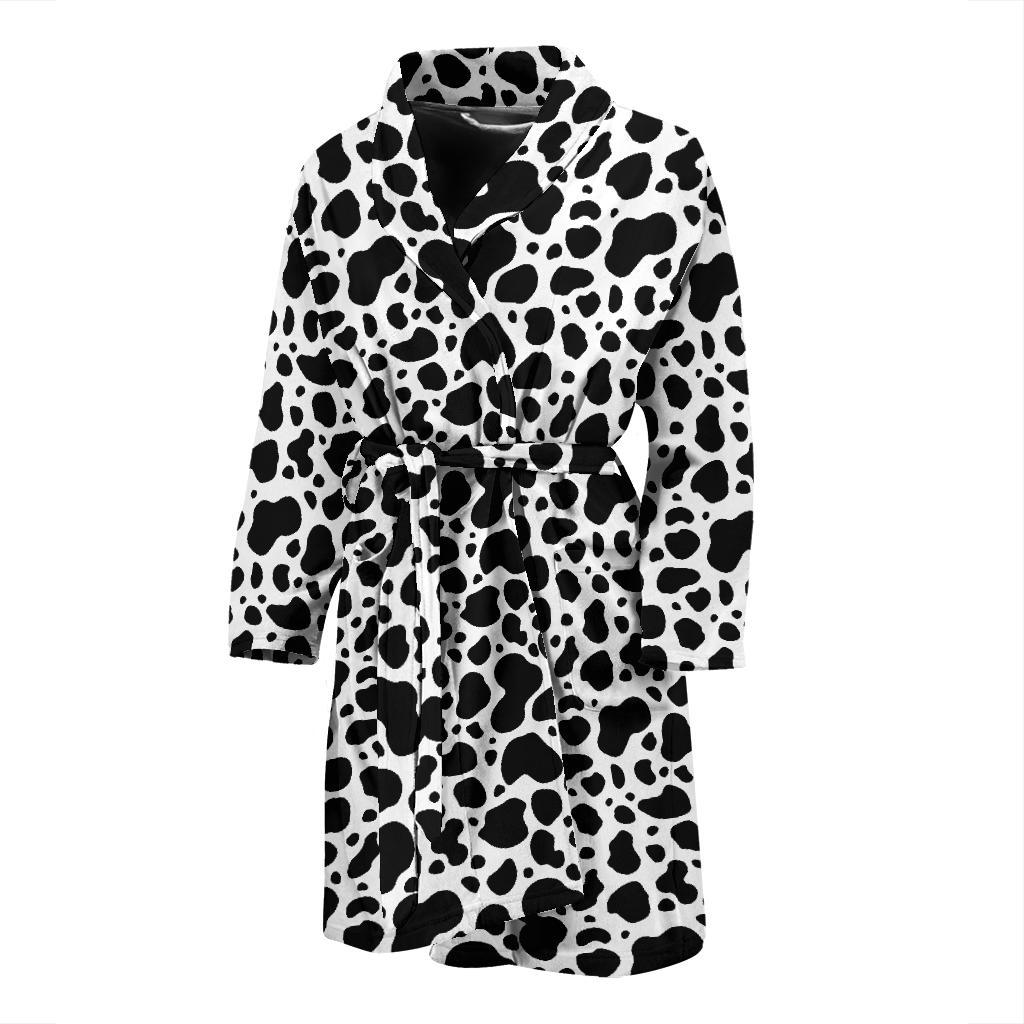 Cow Skin Pattern Print Design 04 Men Bathrobe-JORJUNE.COM