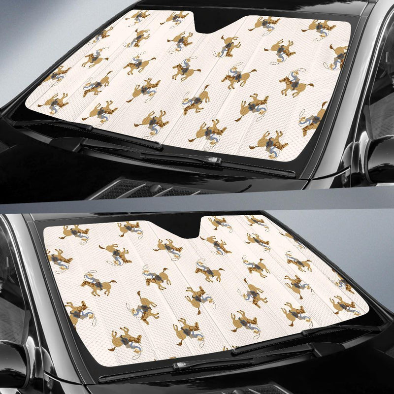 Cowboy Pattern Print Design 01 Car Sun Shade-JORJUNE.COM