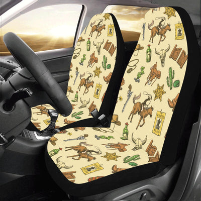 Cowboy Pattern Print Design 04 Car Seat Covers (Set of 2)-JORJUNE.COM