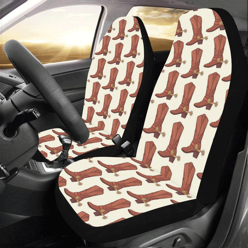 Cowboy Pattern Print Design 06 Car Seat Covers (Set of 2)-JORJUNE.COM