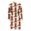 Cowboy Pattern Print Design 06 Men Bathrobe-JORJUNE.COM