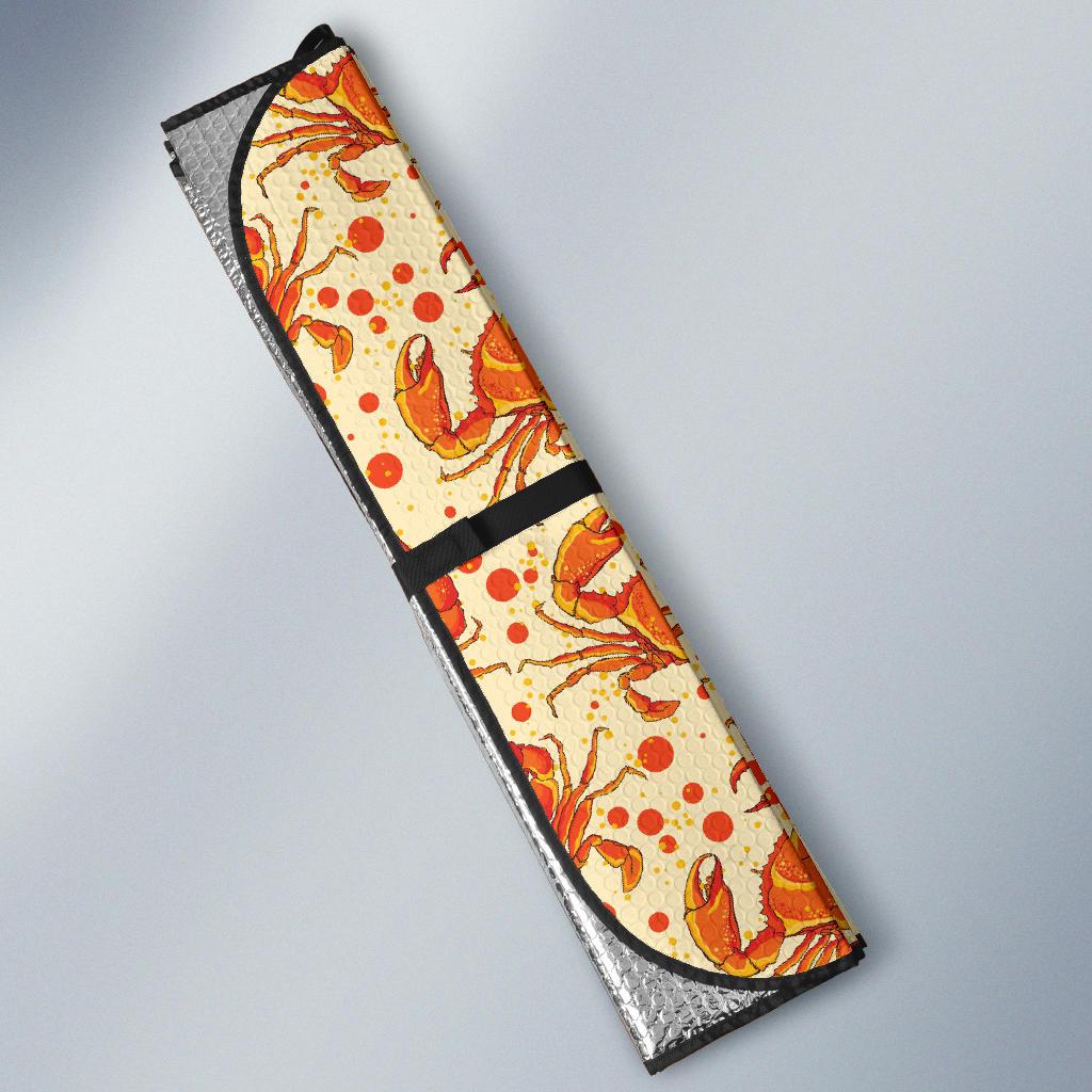 Crab Pattern Print Design 01 Car Sun Shade-JORJUNE.COM