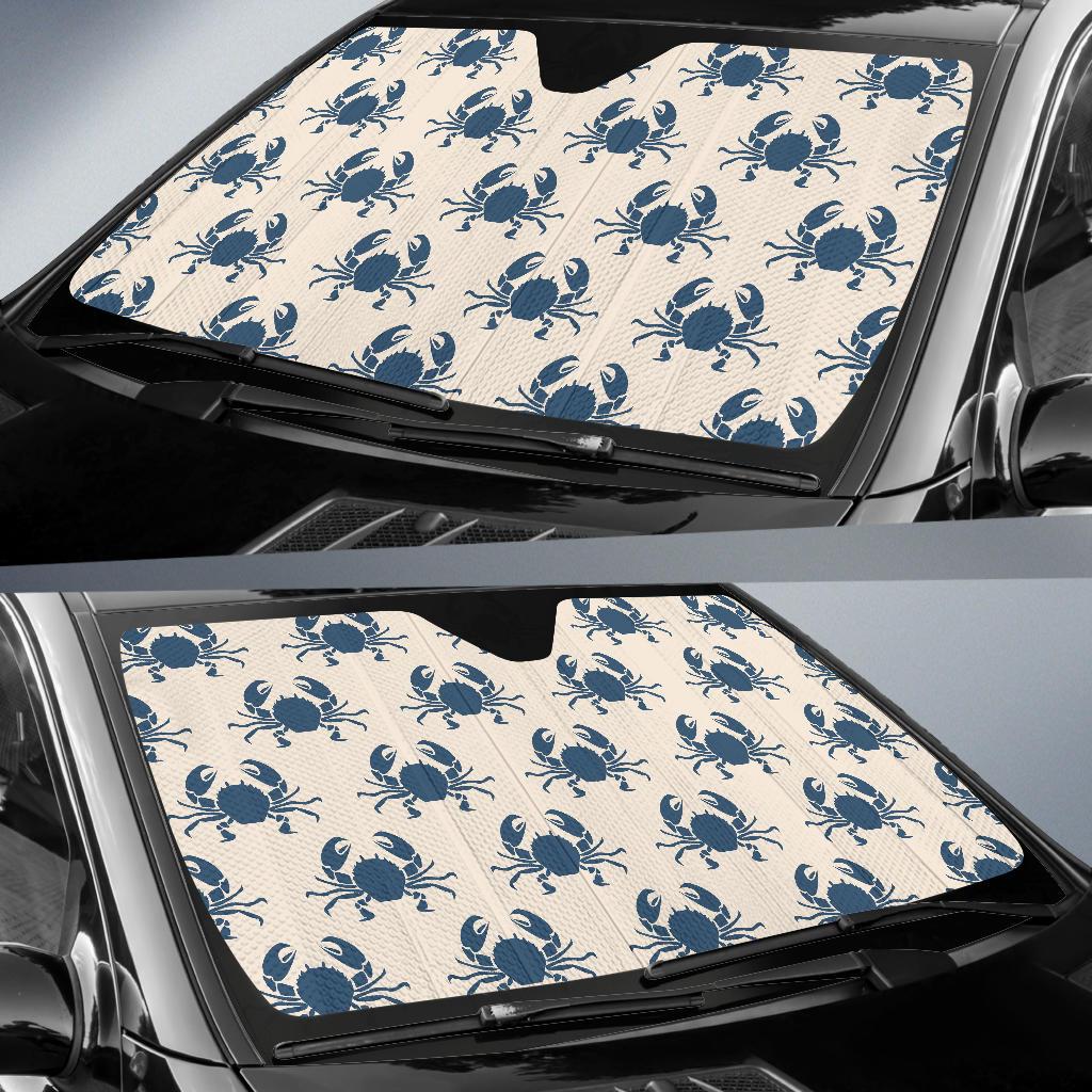 Crab Pattern Print Design 02 Car Sun Shade-JORJUNE.COM
