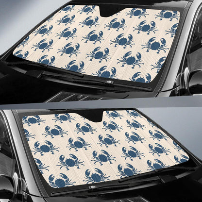Crab Pattern Print Design 02 Car Sun Shade-JORJUNE.COM
