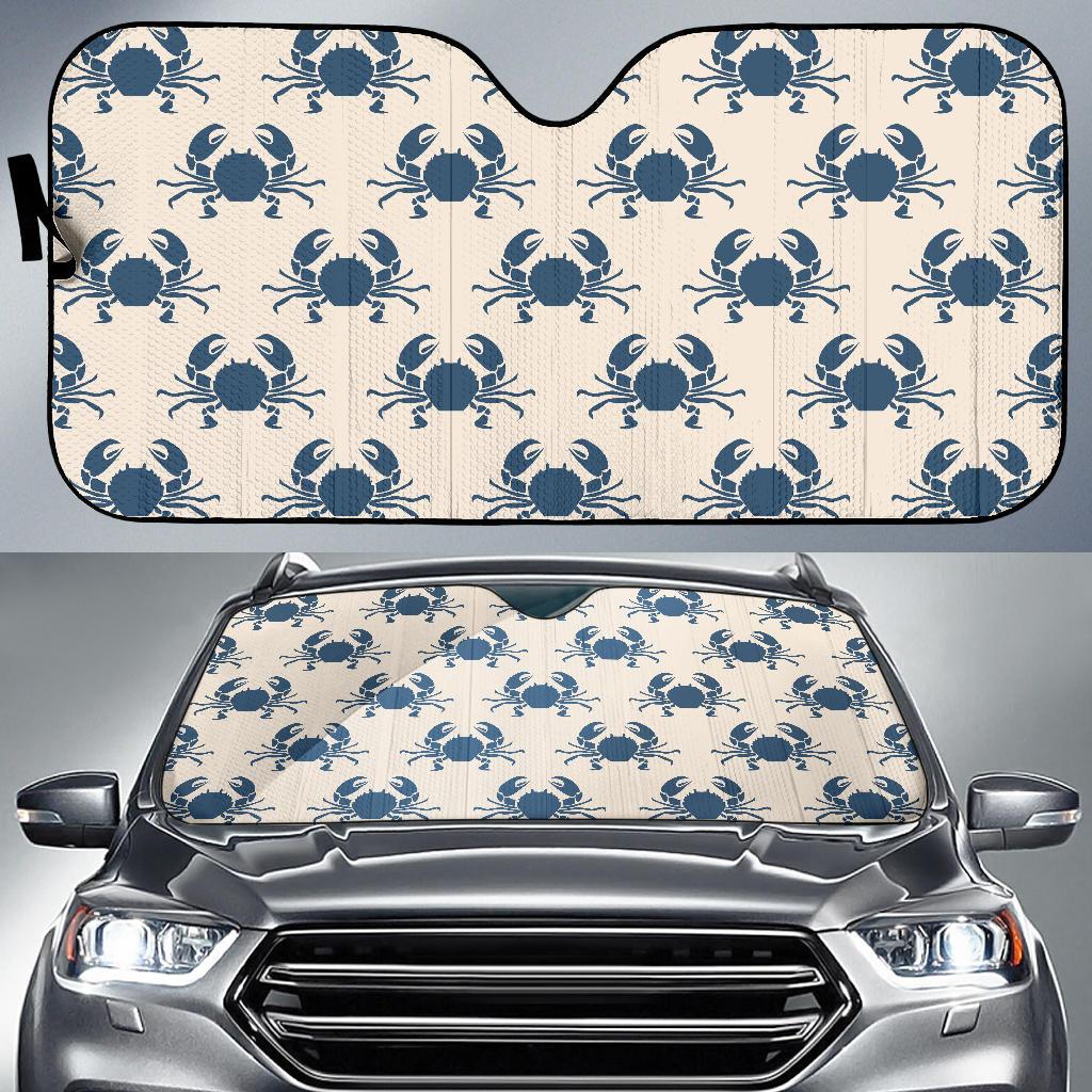 Crab Pattern Print Design 02 Car Sun Shade-JORJUNE.COM