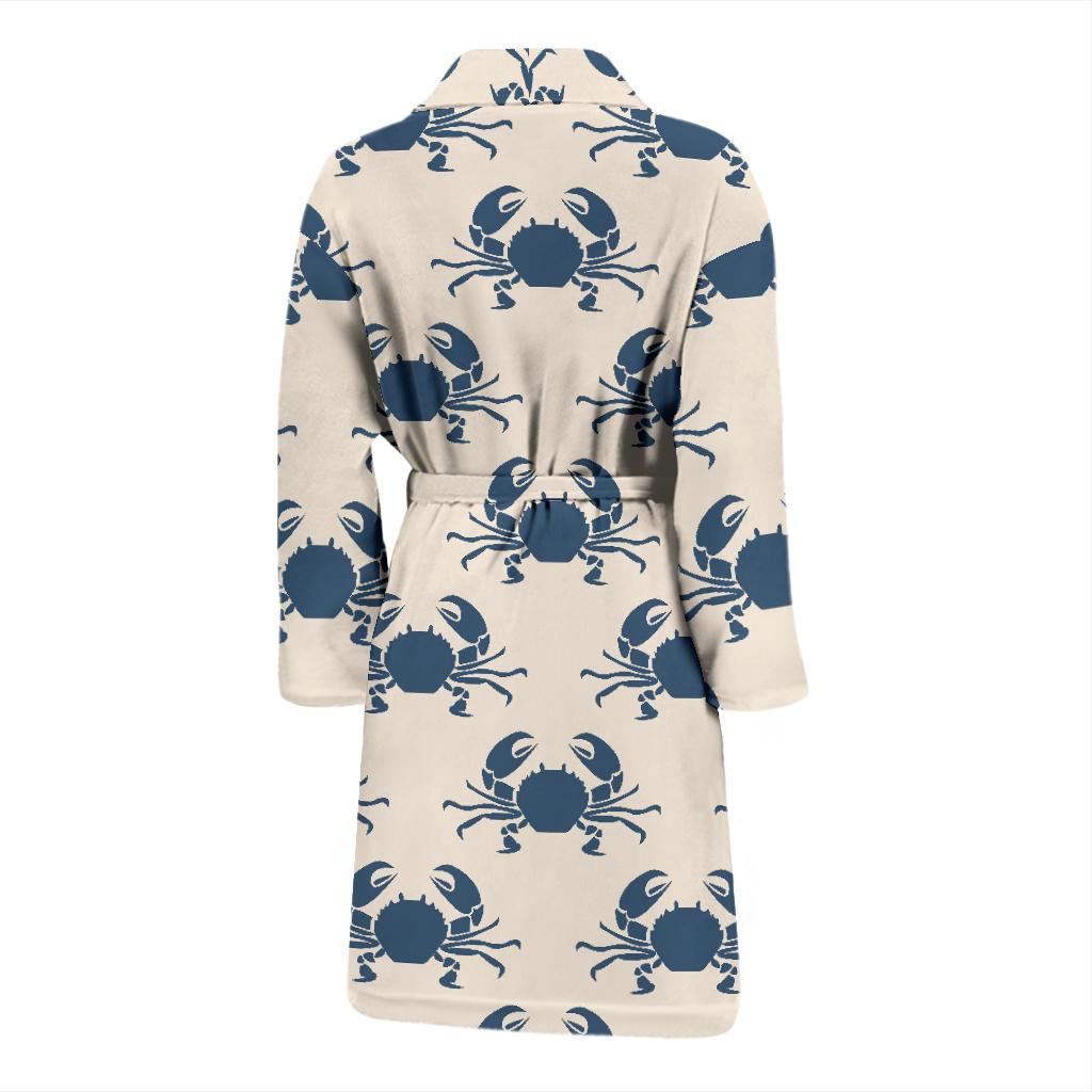 Crab Pattern Print Design 02 Men Bathrobe-JORJUNE.COM