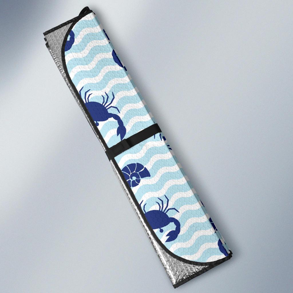 Crab Pattern Print Design 04 Car Sun Shade-JORJUNE.COM