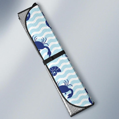 Crab Pattern Print Design 04 Car Sun Shade-JORJUNE.COM