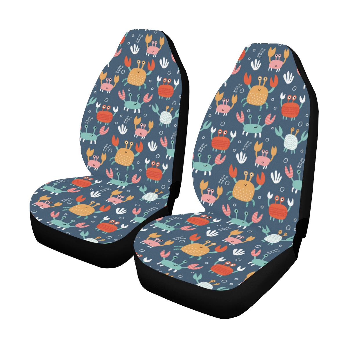 Crab Pattern Print Design 05 Car Seat Covers (Set of 2)-JORJUNE.COM