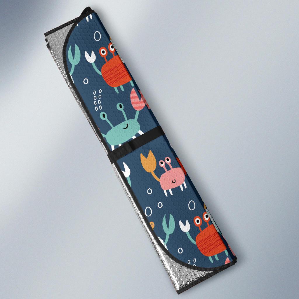 Crab Pattern Print Design 05 Car Sun Shade-JORJUNE.COM