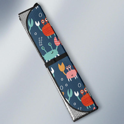 Crab Pattern Print Design 05 Car Sun Shade-JORJUNE.COM