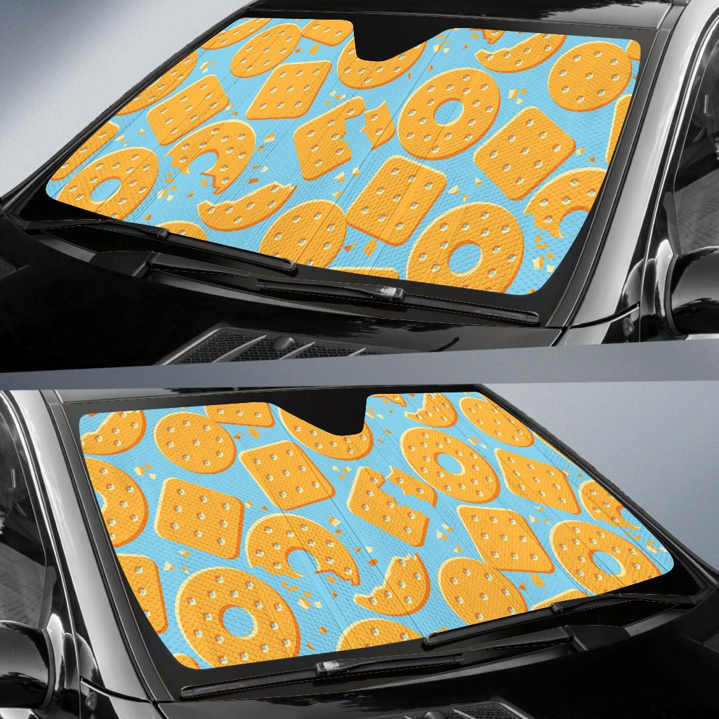 Cracker Pattern Print Design 02 Car Sun Shade-JORJUNE.COM