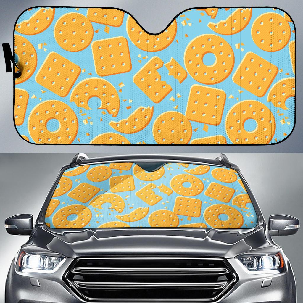 Cracker Pattern Print Design 02 Car Sun Shade-JORJUNE.COM